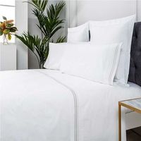juego de sabanas bordadas oro algodon 200 hilos blanco cama 135