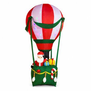 Globo Aerostático Hinchable Navideño Well Home 110x110x210 Cm Con Luces Led Integradas