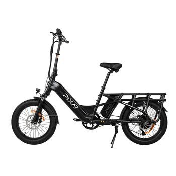 Bicicleta Eléctrica Pixar Plus7, 20″, 48 V, 20 Ah, Larga Autonomía, Color Negro