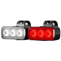 bikight juego de luces de bicicleta de gran angulacion 3 led antideslumbrante usb recargable seguridad resistente al agu