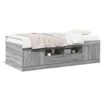 tumbona de jardin  silla  sillon exterior con cajones madera ingenieria gris sonoma 90x190 cm cfw420988