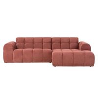 sofa esquinero cloud de 34 plazas en terciopelo de terracota salford