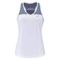 camiseta babolat play blanco azul mujer