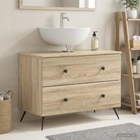 vidaxl mueble de lavabo para bano breda roble sonoma 82 x 41 x 59 cm