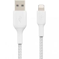 belkin boost charge cable trenzado lightning a usb-a 3m blanco