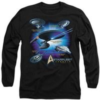 star trek camiseta manga larga starfleet vessels para hombre