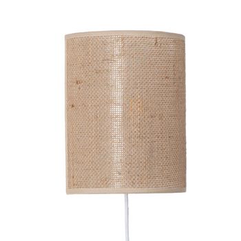 Aplique pared boho cuerda yute beige E27 40W 27 cm