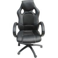 alphason daytona faux-leather tilting executive chair - black black