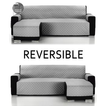 Nuevo&Almeritex 2000 Cubre Sofa Con Bosillos Laterales Reversible Bicolor- Protector Sofá-Acolchado Sofá-Fácil de Limpiar y Transpirable