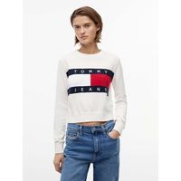 tommy jeans jersey tjw flag crew neck s para mujer