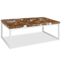 mesa de cafe - mesa de centro de resina de teca 110x60x40 cm
