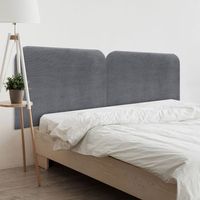 dhome cabecero turquesa 220cm dual tapizado en pana liso curvo 70cm altura pared acusticos cabeceros absorbentes cabezal cama dormitorio turquesa 220cm dual