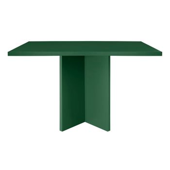 Mesa de comedor rectangular tablero laminado 3cm verde cedro 90x120