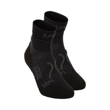 UYN Super Fast Calcetines Para Correr Pack De 2 Hombres-Negro,Antracita