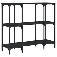 mesa consola  mesa de entrada  mesa auxiliar madera de ingenieria negra 102x35x90 cm
