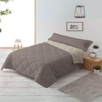 Relleno Nórdico 300gr Bicolor Reversible Cama 150cm (240x220cm) Visón/beige Donegal Collections