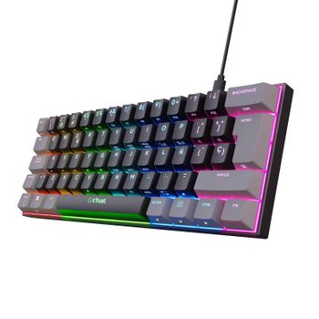 Trust GXT 867 Acira 60 Teclado Gaming Mecánico 60% RGB Switch Outemu Red Negro