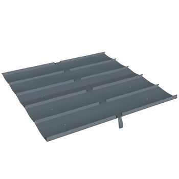 Outsunny Lona de techo para pérgola Lona para pérgola retráctil de 3 x 3 m, poliéster 180 g/m², Anti-UV 30+, Gris oscuro   Aosom España