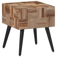 mesa auxiliar teca reciclada maciza 40x40x45 cm vidaxl