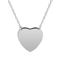 cadena corazon de plata 925 grabable