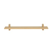 estante individual de pared en madera natural 120 cm barnizado