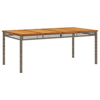 Conjunto De Comedor De Jardín (con Cojines, Material De Poli De Aspecto Similar Al Mimbre Gris)