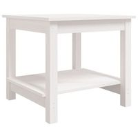 mesa de centro de madera maciza de pino blanca 50x50x45 cm vidaxl