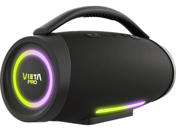 Altavoz inalámbrico - Vieta Thunder 2, 150 W, Bluetooth 5.3, 24 h autonomía, Resistencia al agua IPX6, Función True Wireless, Negro