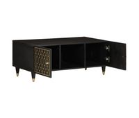 mesa de cafe - mesa de centro de madera maciza mango 100x54x40 cm