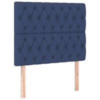 cabecero de cama de tela azul 90x7x118128 cm vidaxl