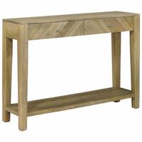 mesa consola con cajon gris natural 110 x 30 x 80 cm vidaxl
