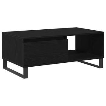 Mesa De Café - Mesa De Centro - Mesa Baja Roble Negro 90 X 50 X 36,5 Cm Madera De Ingeniería