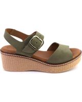 de kaola 2661 sandalias de mujer ante serraje kaki