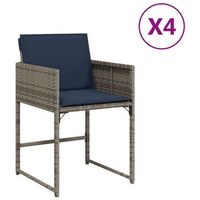 sillones de jardin con cojines 4 uds ratan sintetico gris cfw456378