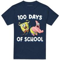 spongebob squarepants camiseta 100 days of school para mujer