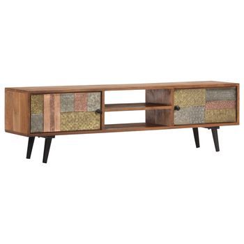 Mueble De Tv Madera Maciza De Acacia 140x30x40 Cm Vidaxl