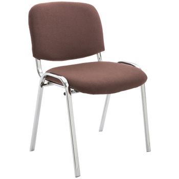 Silla De Conferencia Ken Chrom En Tela Marrón 48x54x79 Cm Clp