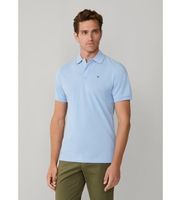hackett london para hombre hm5600093 polo pique fit slim azul claro xxl casual algodon manga corta