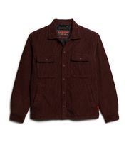 superdry para hombre m4010827a chaqueta de pana surplus burdeos s casual algodon