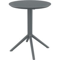 mesa plegable sky plastico gris oscuro 60x60x74 cm clp