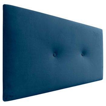 Dhome Cabecero De Terciopelo Liso Con Botones 105x60 Camas 105 - Azul