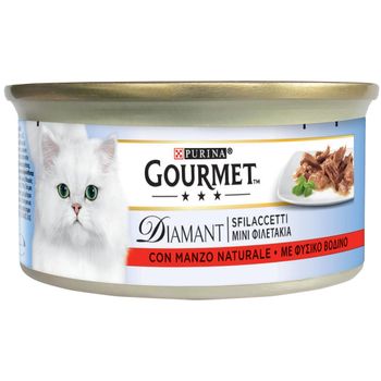 Gourmet Diamant 48 x 85 g - Pack Ahorro - Filetes de vacuno al natural