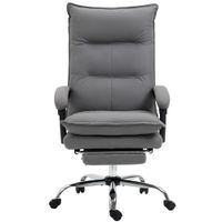 silla de oficina gris de microfibra 74x66x1215 cm