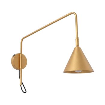 Aplique de pared dorado acero alt. 30 cm