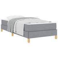 cama individual  cama para adulto  cama tipo box spring con colchon gris claro 90 x 200 cm tela
