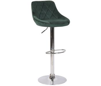 Taburete de bar lazio en terciopelo tela verde oscuro 49x46x83 cm