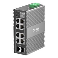 switch gestionado tp-link omada ies208g 6x rj45 gigabit 2x sfp qos montaje en pared y din fuente dc