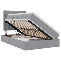 cama de almacenamiento led con colchon gris claro 120 x 200 cm vidaxl