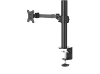 soporte monitor - hama holder de 13 a 35 con 1 brazo vesa 75x75-100x100 inclinacion 35-35 giro 180 hasta 15kg altura ajustable negro