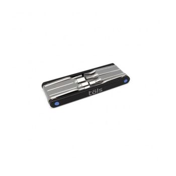 TOLSA - Multiherramienta para bicicleta Aina 8 diseñada para ciclismo y reparación en ruta, con 8 funciones integradas, laterales ergonómicos de aluminio y brocas de acero al cromo vanadio forjadas